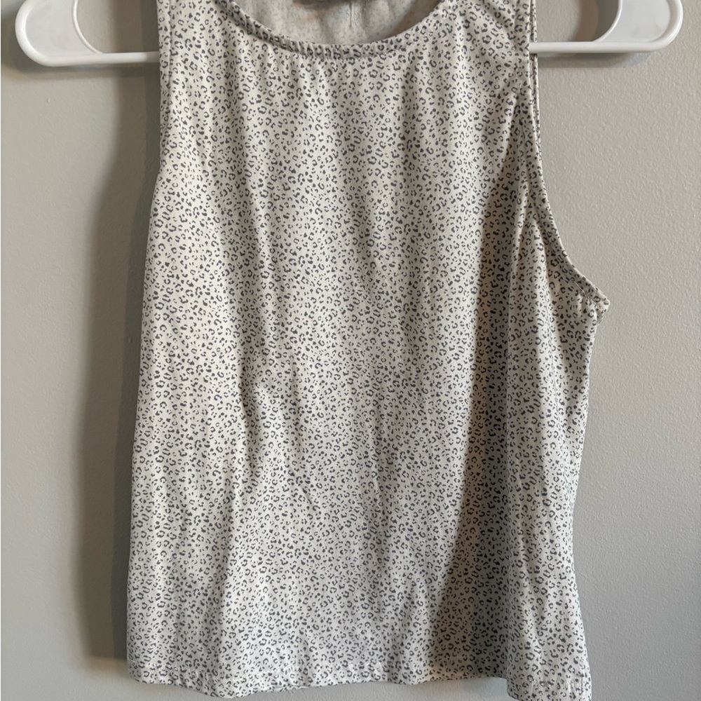 Gaze Black and White Patterned Tank Top